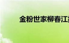金粉世家柳春江扮演者（柳春江）