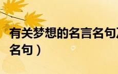 有关梦想的名言名句及作者（有关梦想的名言名句）