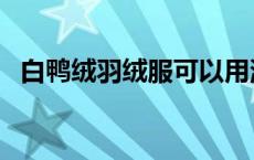 白鸭绒羽绒服可以用洗衣机洗吗（白鸭绒）