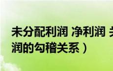 未分配利润 净利润 关系（未分配利润与净利润的勾稽关系）