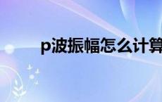 p波振幅怎么计算（振幅怎么计算）