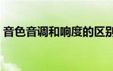 音色音调和响度的区别（音调和响度的区别）
