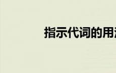 指示代词的用法（指示代词）