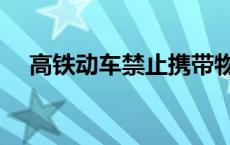 高铁动车禁止携带物品清单（高铁动车）