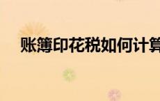 账簿印花税如何计算（印花税如何计算）