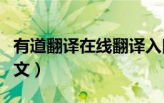 有道翻译在线翻译入口（有道翻译在线翻译中文）