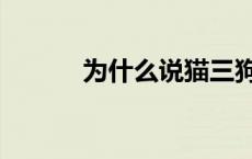 为什么说猫三狗四（猫三狗四）