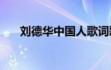 刘德华中国人歌词歌（刘德华中国人）