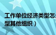工作单位经济类型怎么填写（工作单位经济类型其他组织）