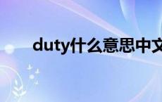 duty什么意思中文（duty什么意思）