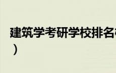 建筑学考研学校排名榜（建筑学考研学校排名）
