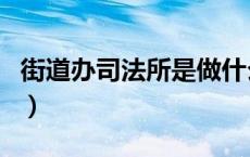 街道办司法所是做什么的（司法所是做什么的）