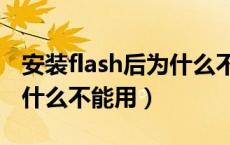 安装flash后为什么不能用了（安装flash后为什么不能用）
