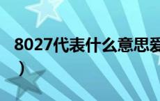 8027代表什么意思爱情（8027代表什么意思）