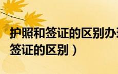 护照和签证的区别办理需要什么条件（护照和签证的区别）