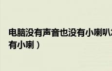 电脑没有声音也没有小喇叭怎么办（为什么电脑没有声音没有小喇）