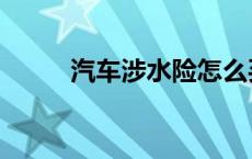 汽车涉水险怎么买（汽车涉水险）