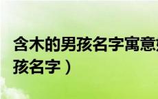 含木的男孩名字寓意好的字（含木的字适合男孩名字）