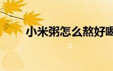 小米粥怎么熬好喝（小米粥怎么熬）