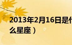 2013年2月16日是什么星座（2月16日是什么星座）