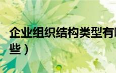 企业组织结构类型有哪些（组织结构类型有哪些）