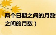两个日期之间的月数如何显示负值（两个日期之间的月数）