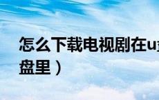 怎么下载电视剧在u盘（怎么下载电视剧到u盘里）