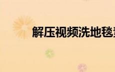 解压视频洗地毯素材（解压视频）