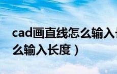 cad画直线怎么输入长度单位（cad画直线怎么输入长度）