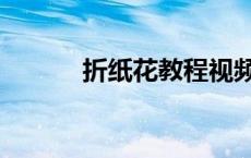 折纸花教程视频（折纸花教程）