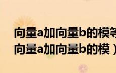 向量a加向量b的模等于向量a减向量b的模（向量a加向量b的模）