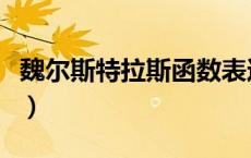 魏尔斯特拉斯函数表达式（魏尔斯特拉斯函数）