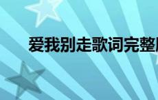 爱我别走歌词完整版（爱我别走歌词）