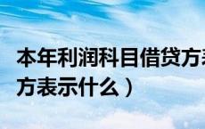 本年利润科目借贷方表示什么（本年利润借贷方表示什么）