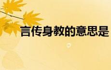 言传身教的意思是（言传身教的意思）
