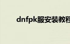 dnfpk服安装教程（dnfpk服下载）