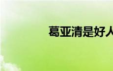 葛亚清是好人吗（葛亚清）