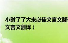 小时了了大未必佳文言文翻译化风节奏（小时了了大未必佳文言文翻译）