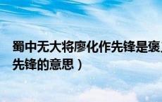 蜀中无大将廖化作先锋是褒义还是贬义（蜀中无大将廖化作先锋的意思）