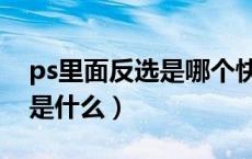ps里面反选是哪个快捷键（ps反选的快捷键是什么）
