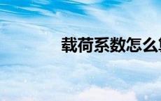 载荷系数怎么算（载荷系数）
