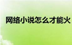网络小说怎么才能火（网络小说怎么赚钱）
