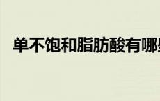 单不饱和脂肪酸有哪些（单不饱和脂肪酸）