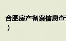 合肥房产备案信息查询（合肥房产局备案查询）