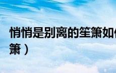 悄悄是别离的笙箫如何理解（悄悄是别离的笙箫）