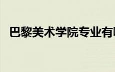 巴黎美术学院专业有哪些（巴黎美术学院）