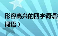 形容高兴的四字词语有哪些（形容高兴的四字词语）