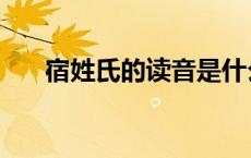 宿姓氏的读音是什么（宿姓氏怎么念）