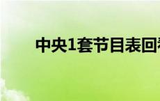 中央1套节目表回看回放（中央1套）