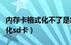 内存卡格式化不了是怎么回事（电脑如何格式化sd卡）